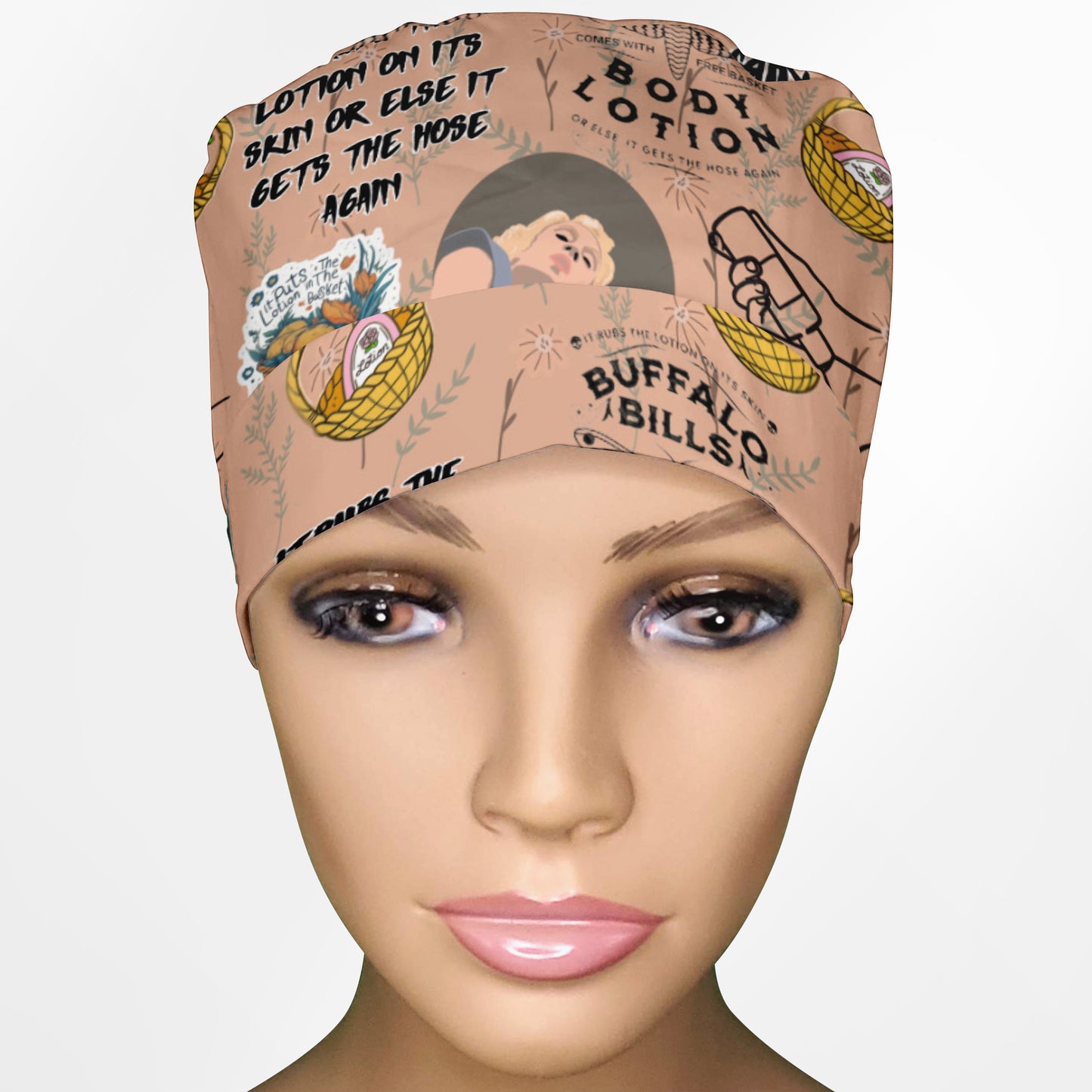 It Rubs The Lotion Ponytail Scrub Cap