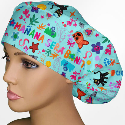 Karol G Art Bouffant Scrub Cap