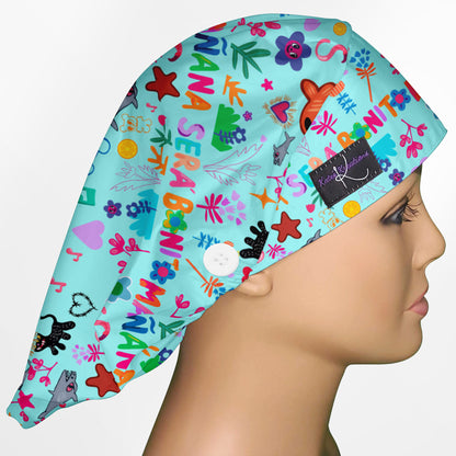 Karol G Art Bouffant Scrub Cap