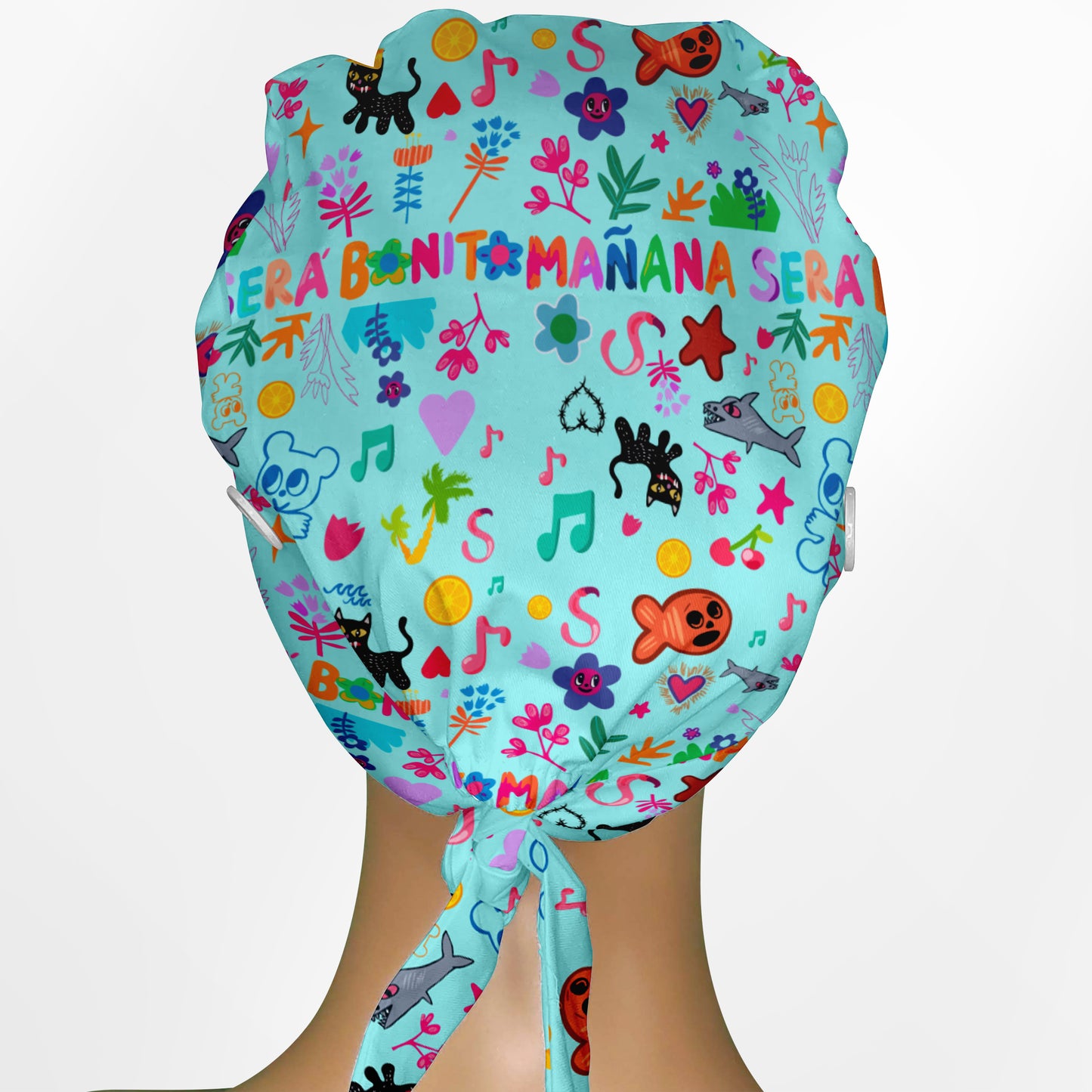 Karol G Art Low-Tie Surgeon Scrub Cap