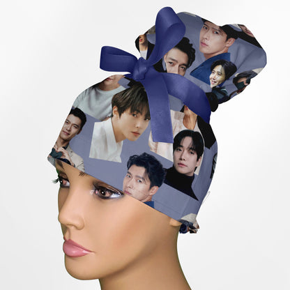 K-Drama Heartthrobs High-Bun Ponytail Scrub Cap