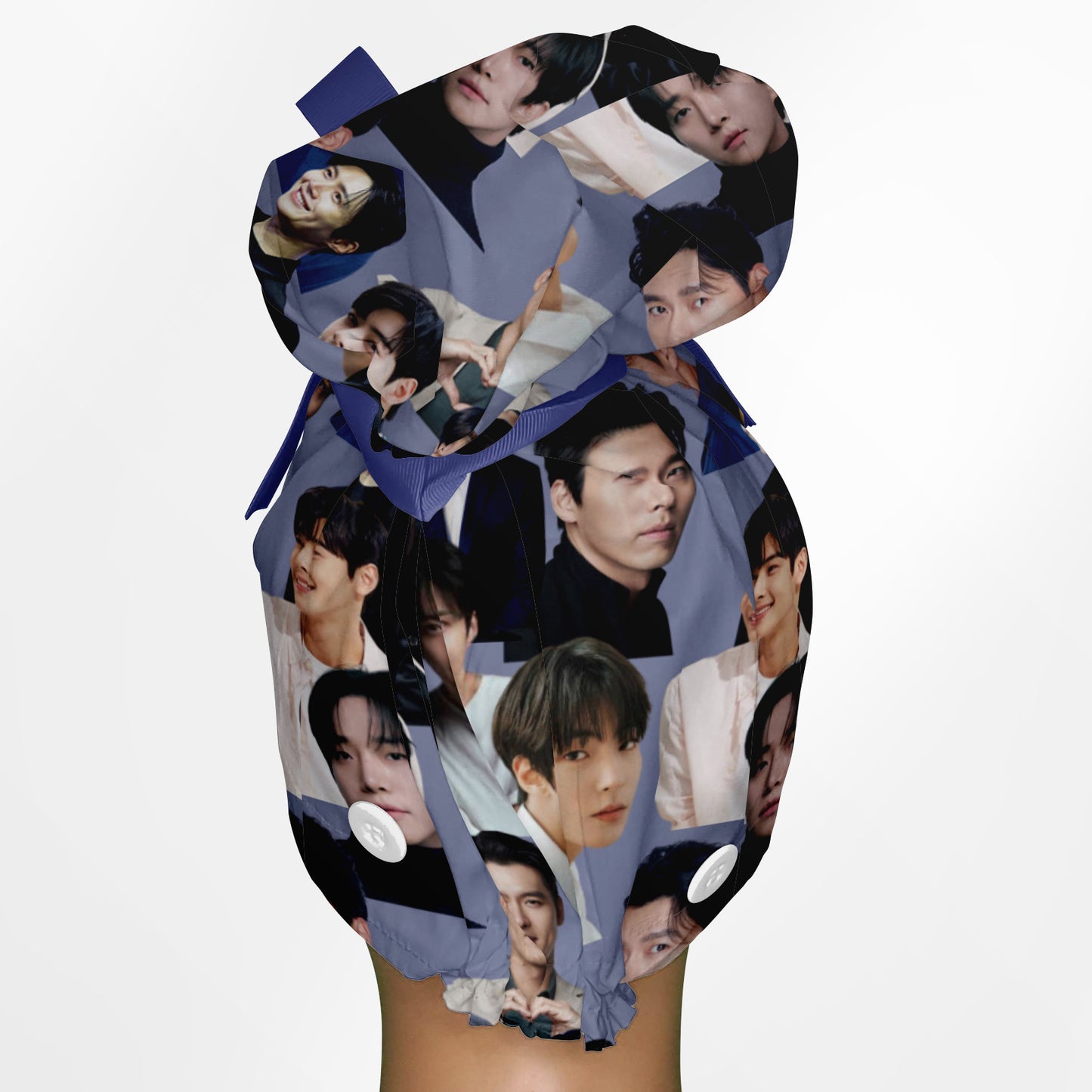 K-Drama Heartthrobs High-Bun Ponytail Scrub Cap