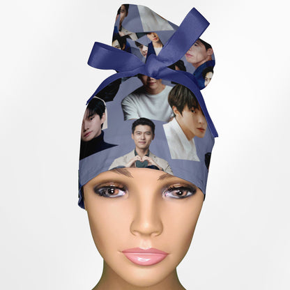 K-Drama Heartthrobs High-Bun Ponytail Scrub Cap