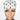 The V - White Ponytail Scrub Cap