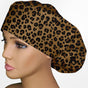 Leopard Print Bouffant Scrub Cap
