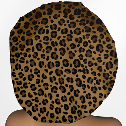 Leopard Print Bouffant Scrub Cap