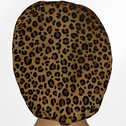 Leopard Print Euro Scrub Cap