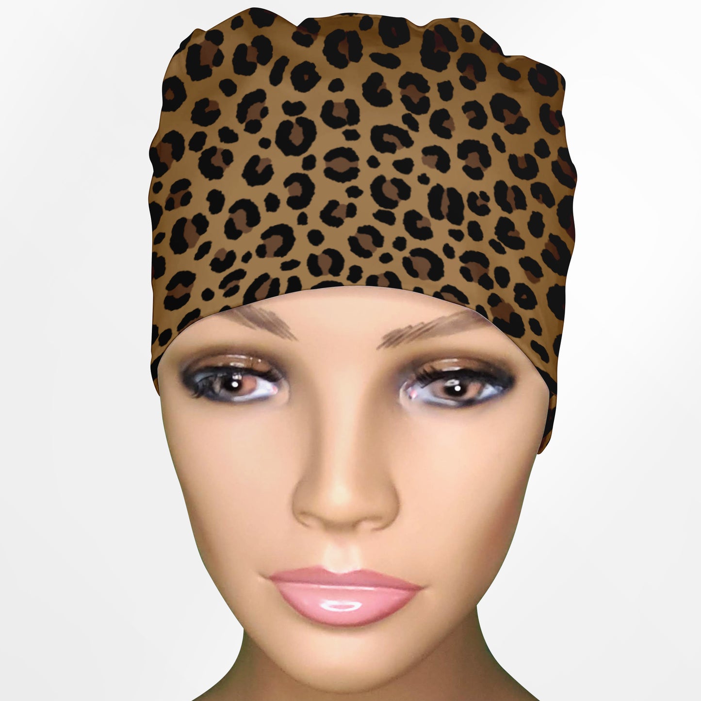 Leopard Print Low-Tie Surgeon Scrub Cap