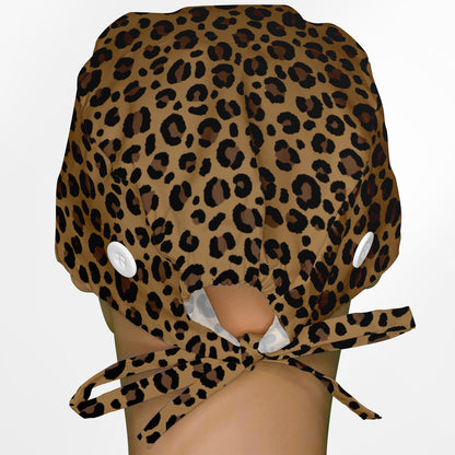 Leopard Print Surgeon Scrub Cap