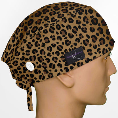 Leopard Print Surgeon Scrub Cap