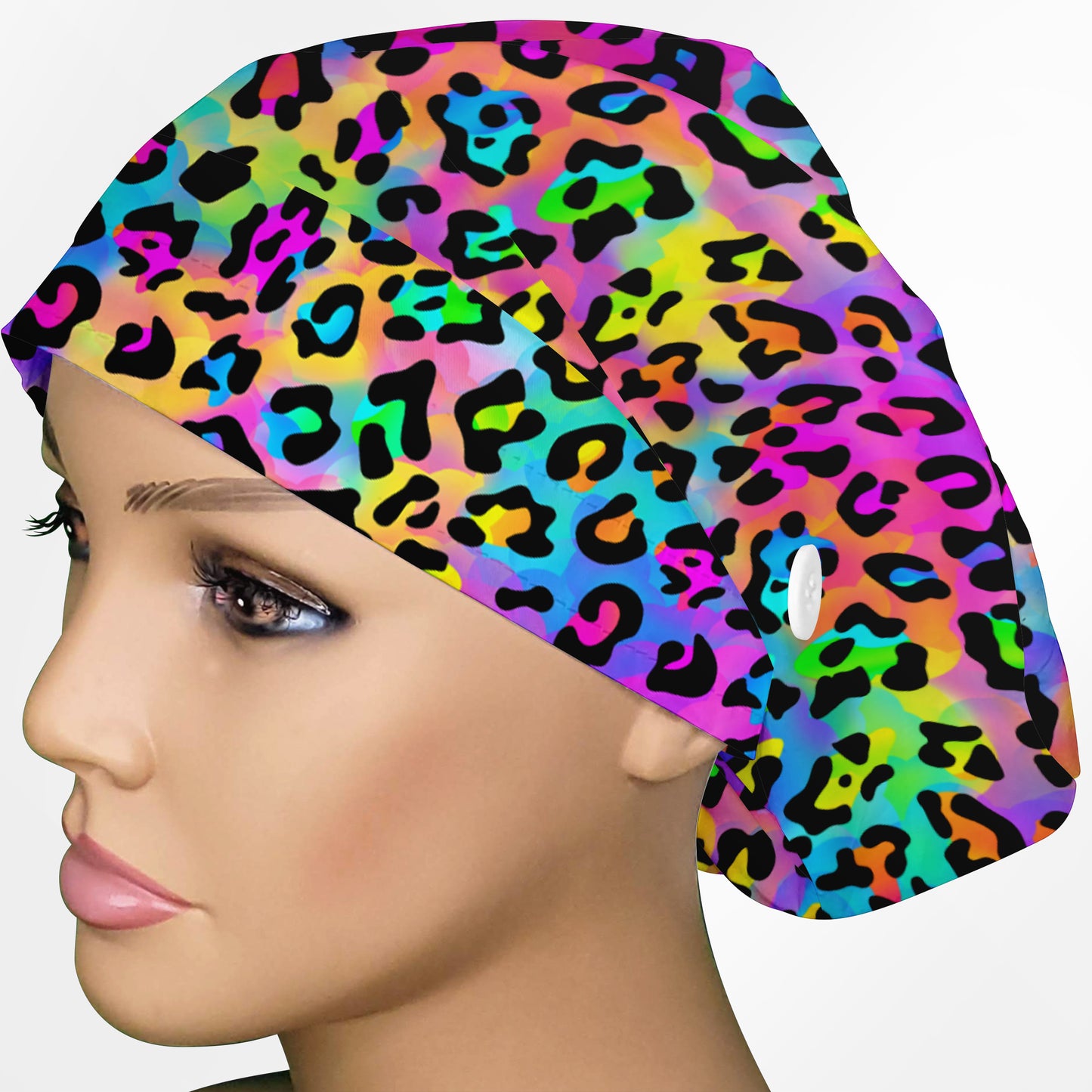Lisa Leopard Euro Scrub Cap
