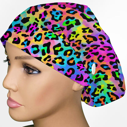 Lisa Leopard Euro Scrub Cap