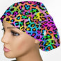 Lisa Leopard Euro Scrub Cap