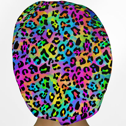 Lisa Leopard Euro Scrub Cap