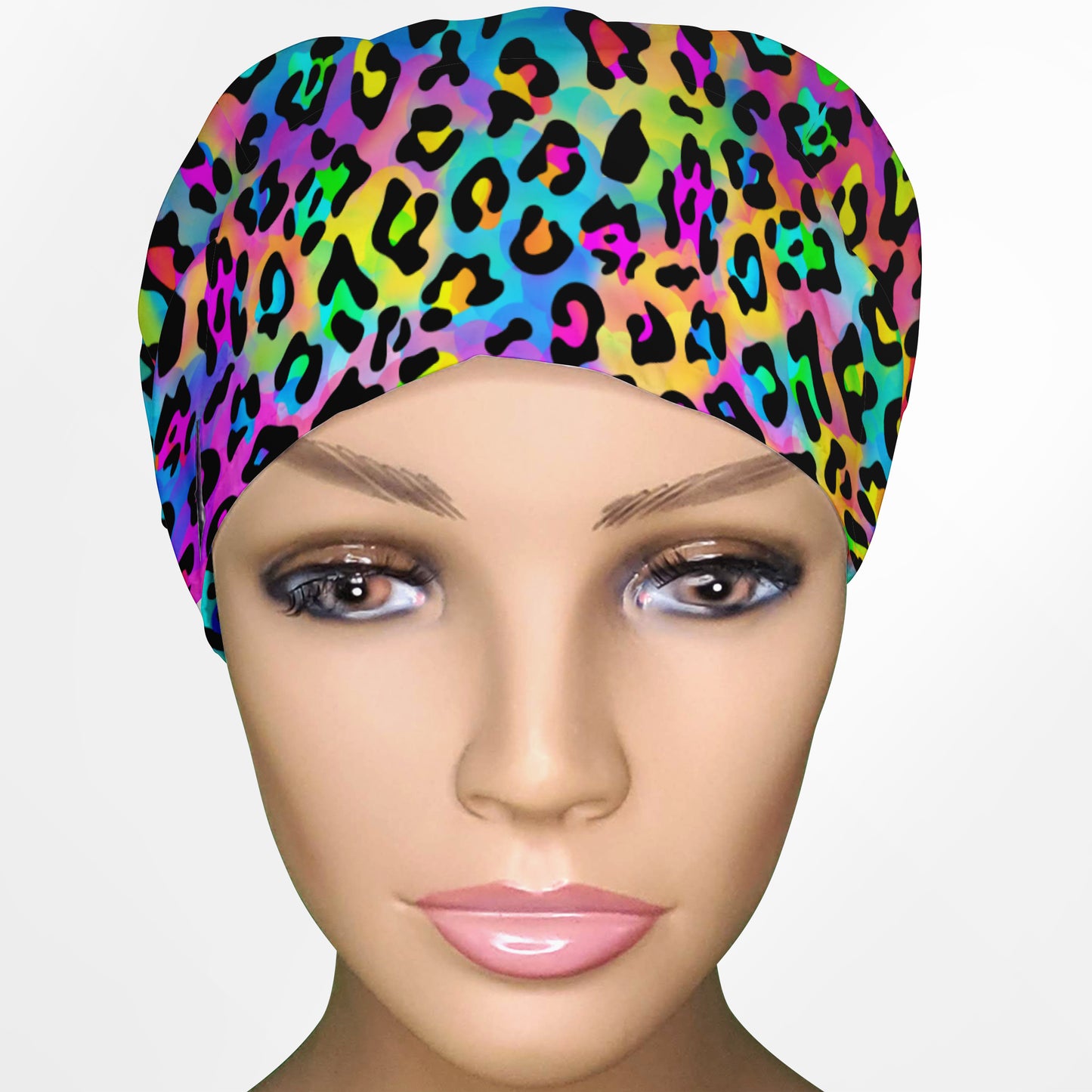 Lisa Leopard Euro Scrub Cap