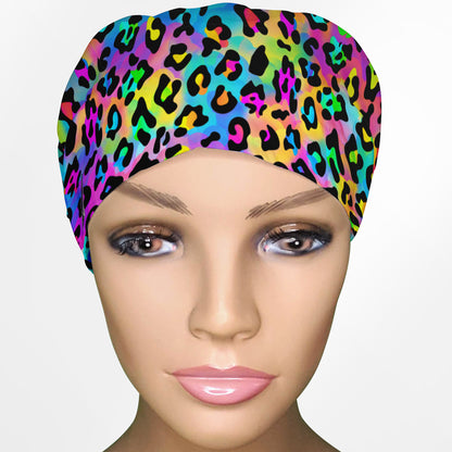 Lisa Leopard Euro Scrub Cap