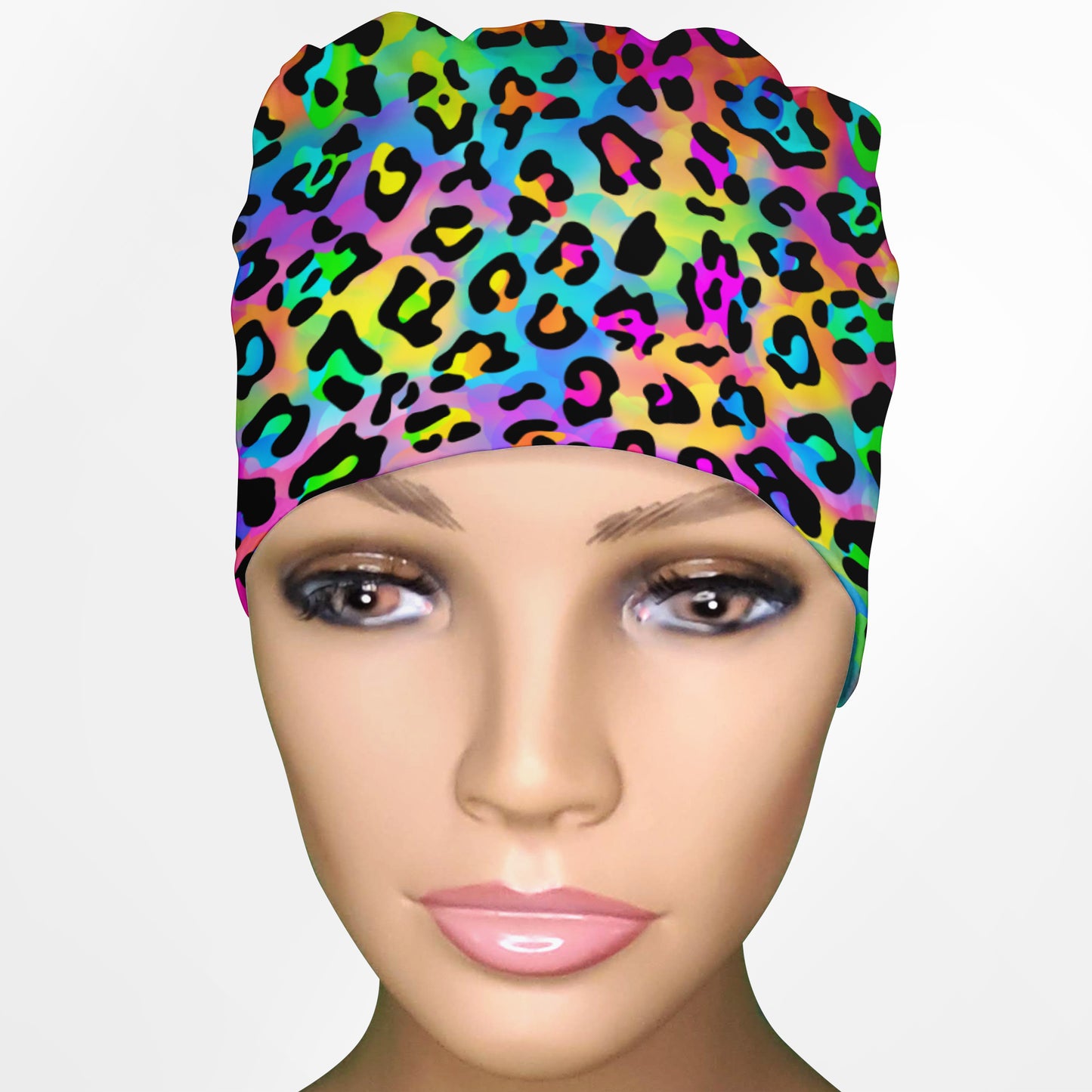 Lisa Leopard Low-Tie Surgeon Scrub Cap