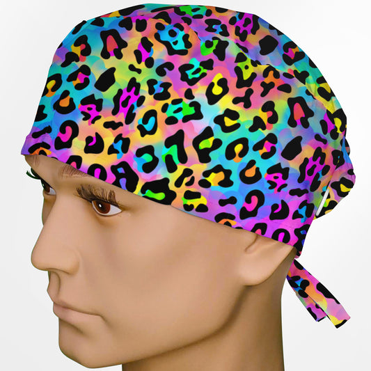 Lisa Leopard Surgeon Scrub Cap