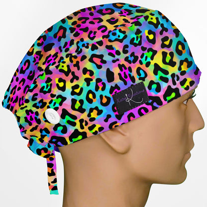 Lisa Leopard Surgeon Scrub Cap