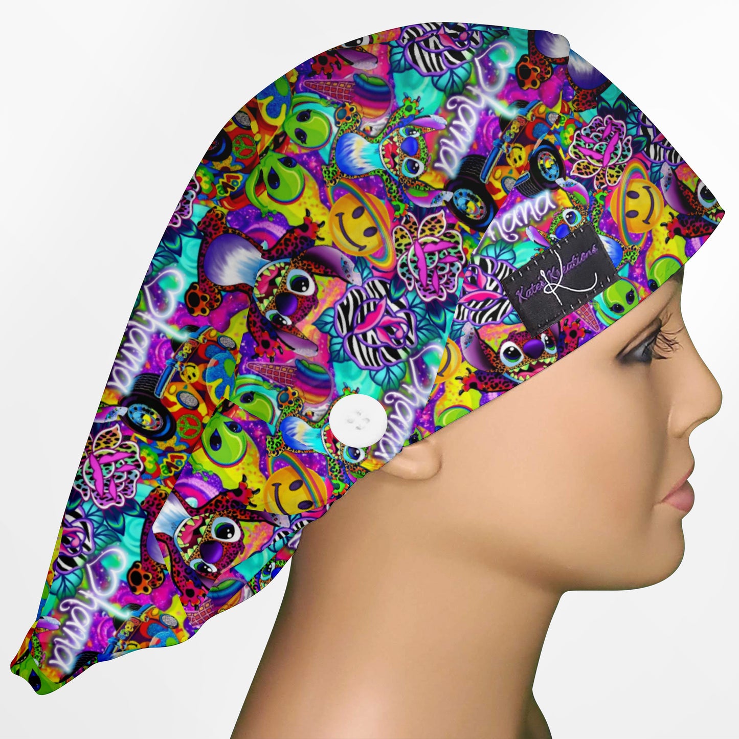Aloha in Technicolor Bouffant Scrub Cap