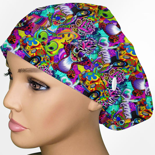 Aloha in Technicolor Euro Scrub Cap