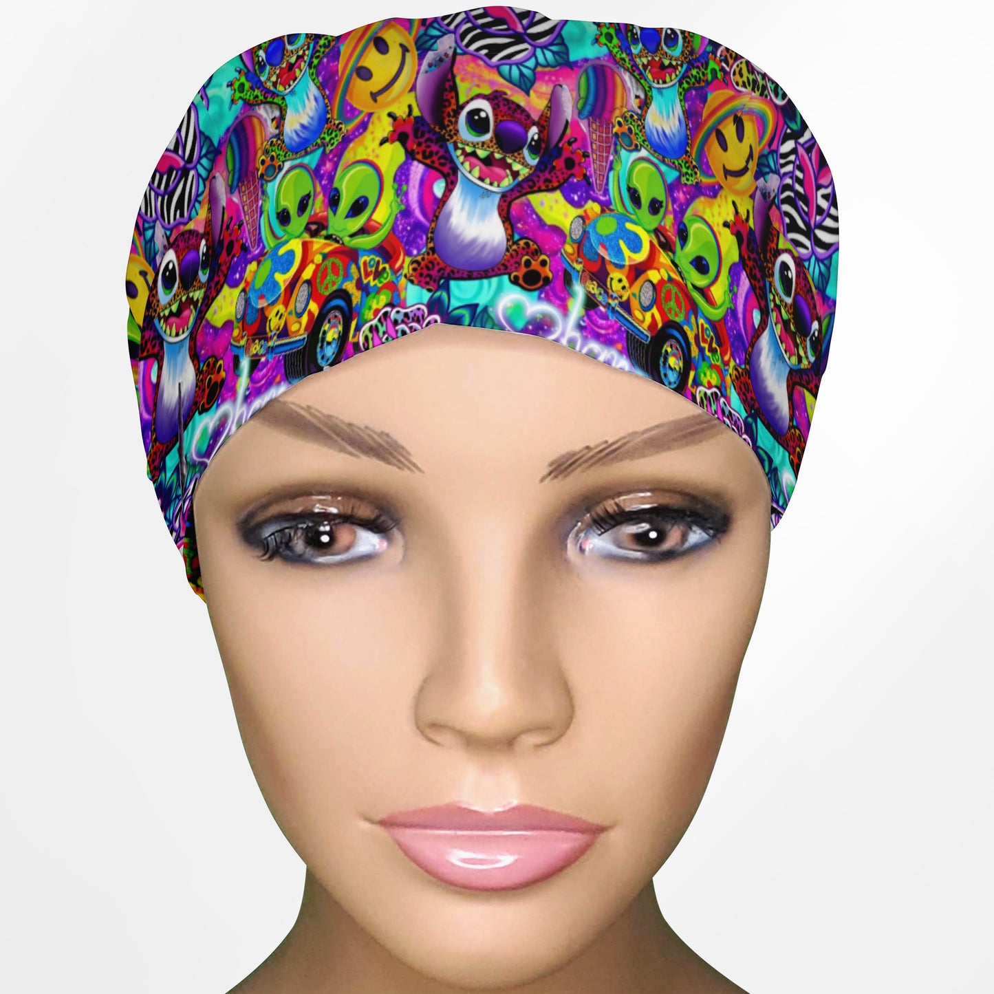 Aloha in Technicolor Euro Scrub Cap