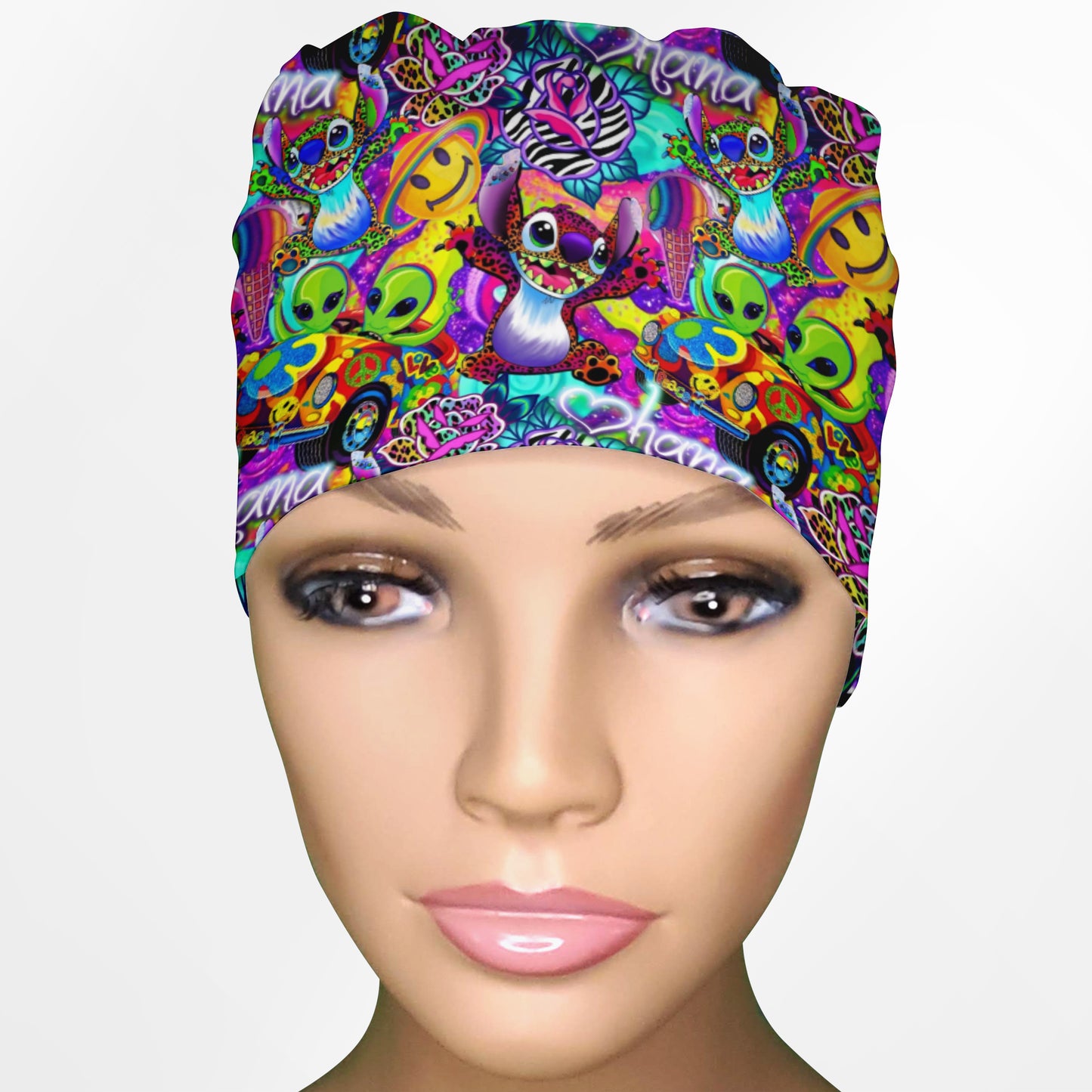 Aloha in Technicolor Low-Tie Scrub Cap