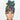 Aloha in Technicolor High Bun Ponytail Scrub Cap