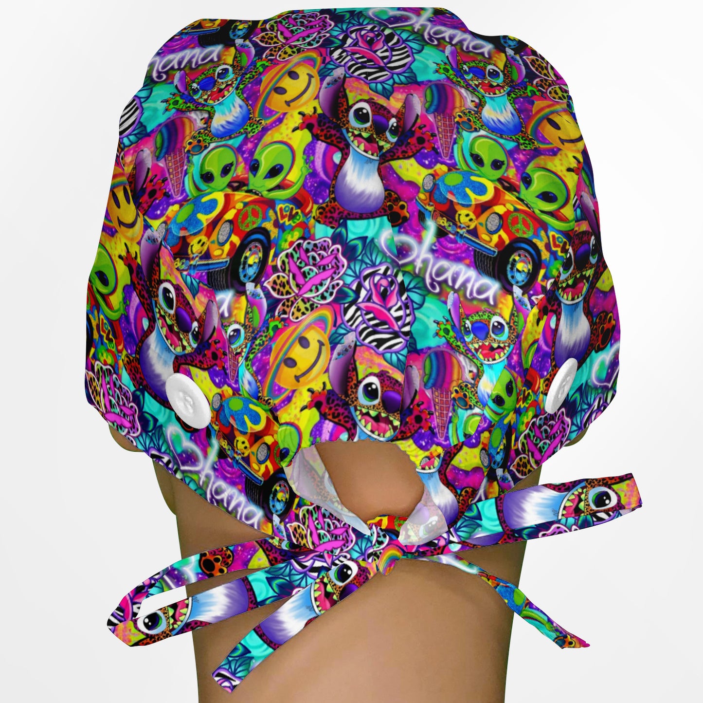 Aloha in Technicolor Surgeon Scrub Cap