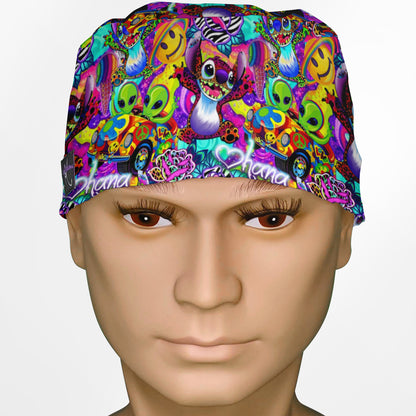 Aloha in Technicolor Surgeon Scrub Cap