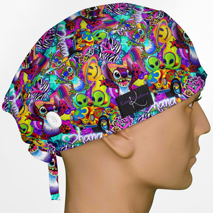 Aloha in Technicolor Surgeon Scrub Cap