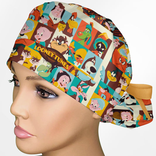 Wacky Pals Ponytail Scrub Cap
