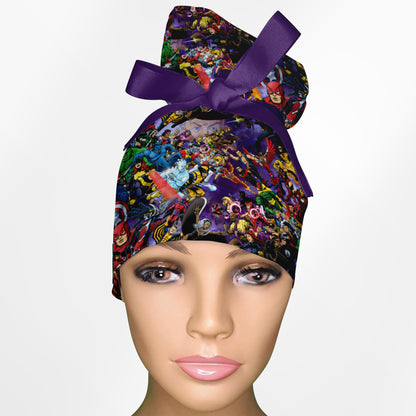Fanfinity (old school) High Bun Ponytail Scrub Cap