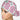 Hmong Motif Pink Ponytail Scrub Cap