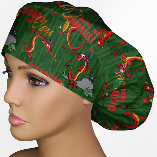 Dragon Duties And Drama Bouffant Scrub Cap