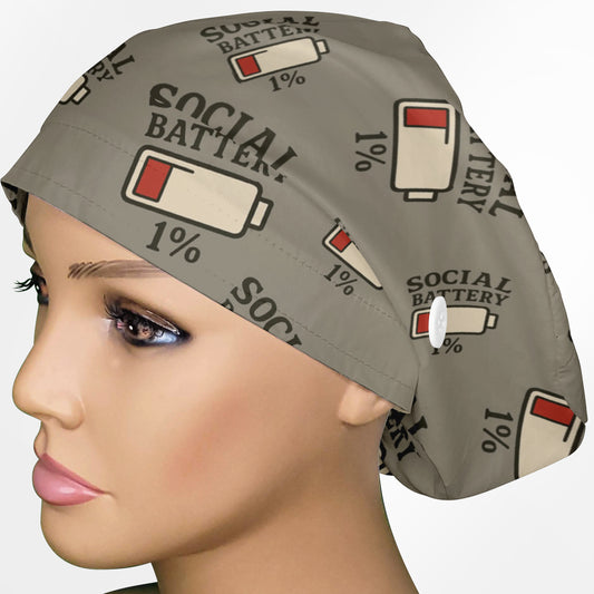 My Social Battery Euro Scrub Cap