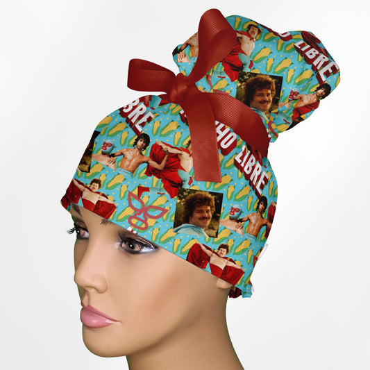 Nacho Libre High Bun Ponytail Scrub Cap