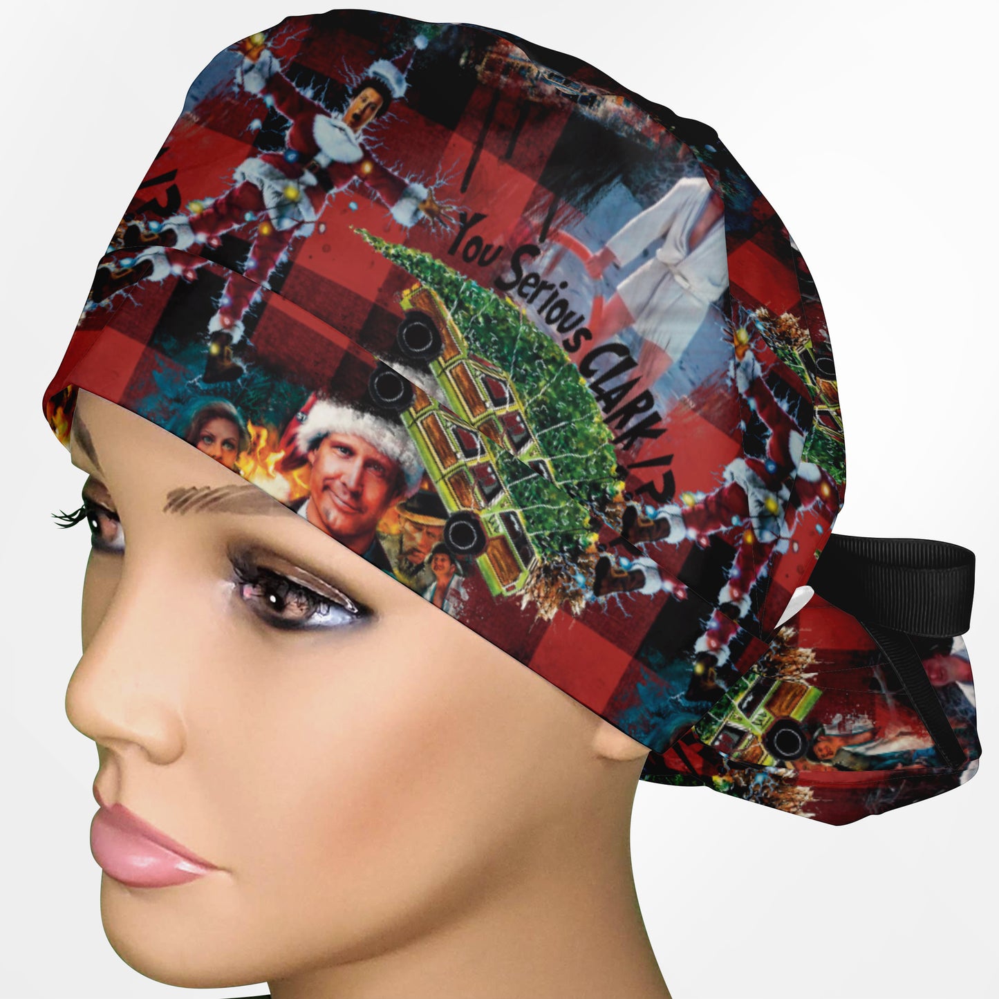 National Lampoon Christmas Ponytail Scrub Cap