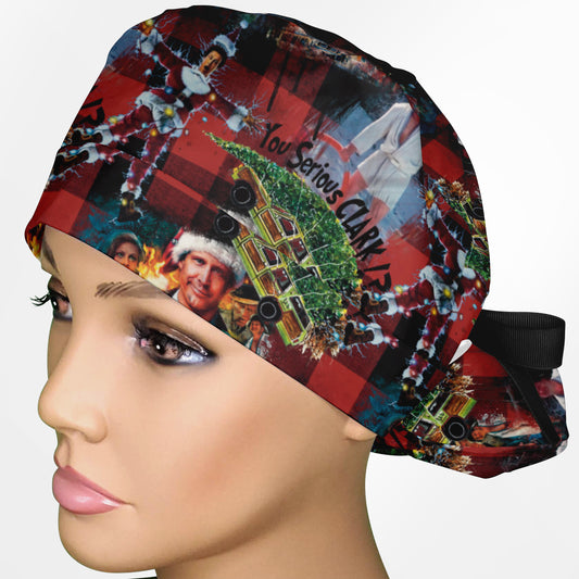 National Lampoon Christmas Ponytail Scrub Cap