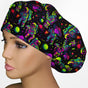 Neon Astronaut Bouffant Scrub Cap