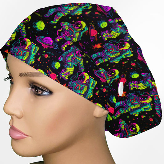 Neon Astronaut Euro Scrub Cap