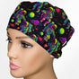 Neon Astronaut Low-Tie Surgeon Scrub Cap