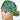 Neon Dino Ponytail Scrub Cap