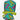 Neon Dino Ponytail Scrub Cap