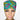 Neon Dino Ponytail Scrub Cap