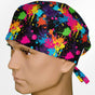 Neon Paint Splatter Surgeon Scrub Cap