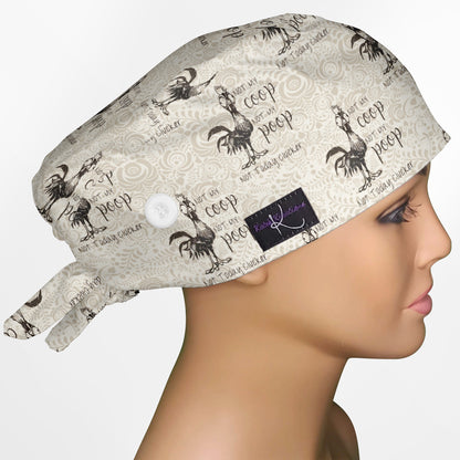 Not My Coop Low-Tie Surgeon Scrub Cap