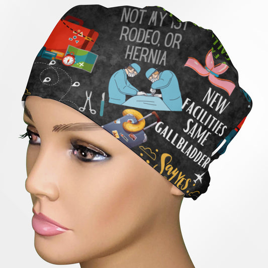 Not My First Rodeo Low-Tie Surgeon Scrub Cap