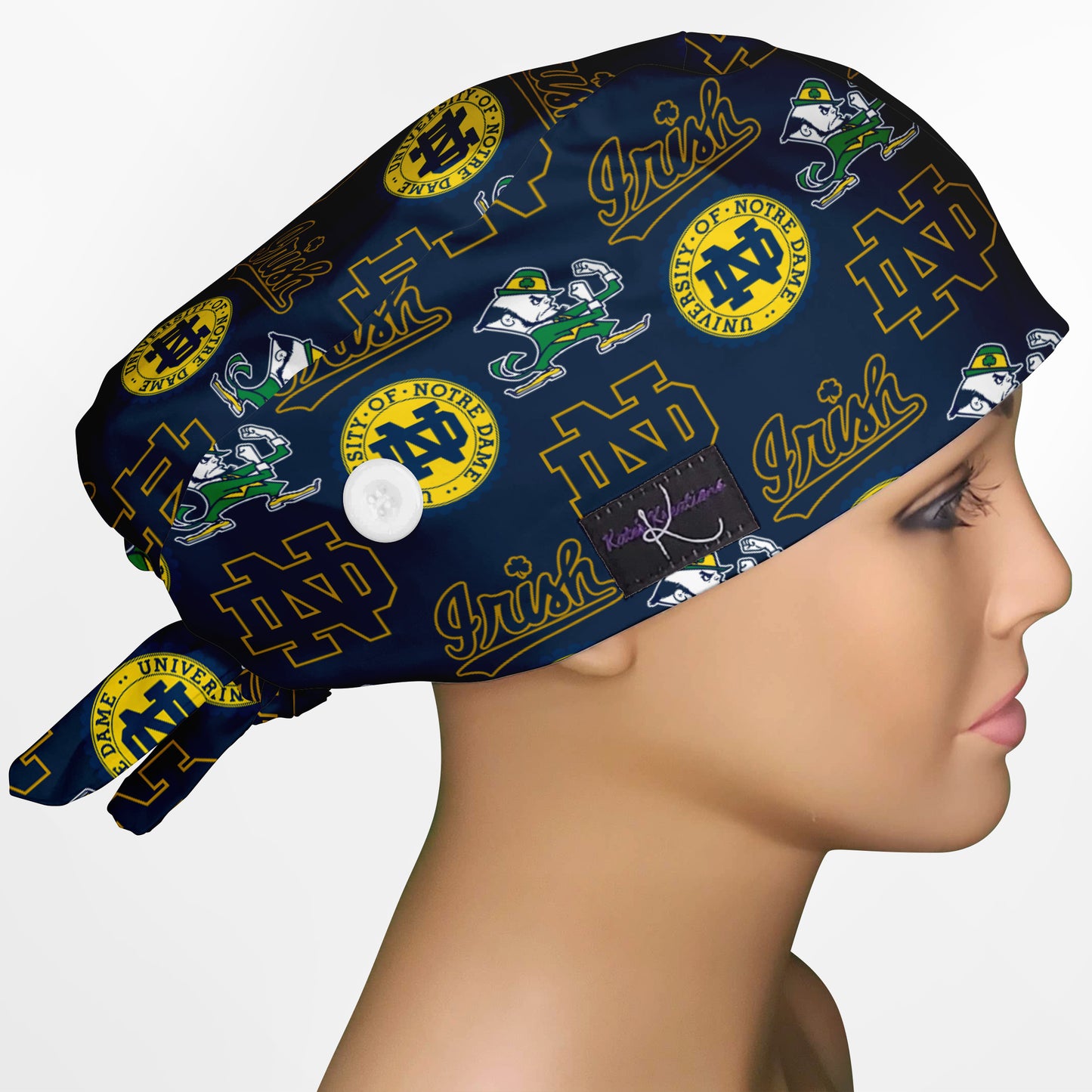Notre Dame Low-Tie Surgeon Scrub Cap