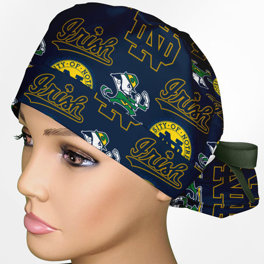 Notre Dame Ponytail Scrub Cap